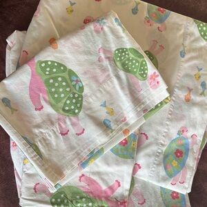 Pottery Barn Kids Turtle sheet set, Full